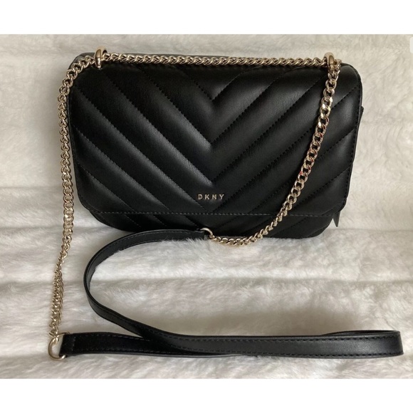 Dkny Bags Dkny Veronica Chevron Quilted Design Crossbody Chain